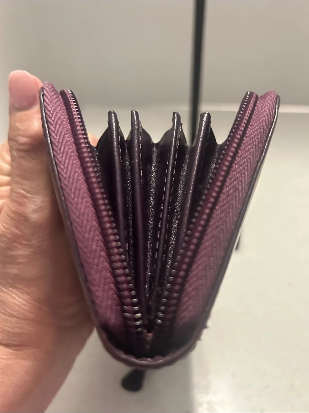 Purple Leather Wallet. Possibly a Takeo Kikuchi